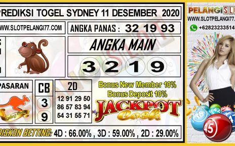 PREDIKSI TOGEL SYDNEY 11 DESEMBER 2020