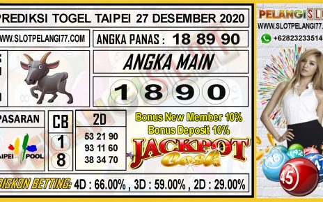 PREDIKSI TOGEL TAIPEI 4D 27 DESEMBER 2020