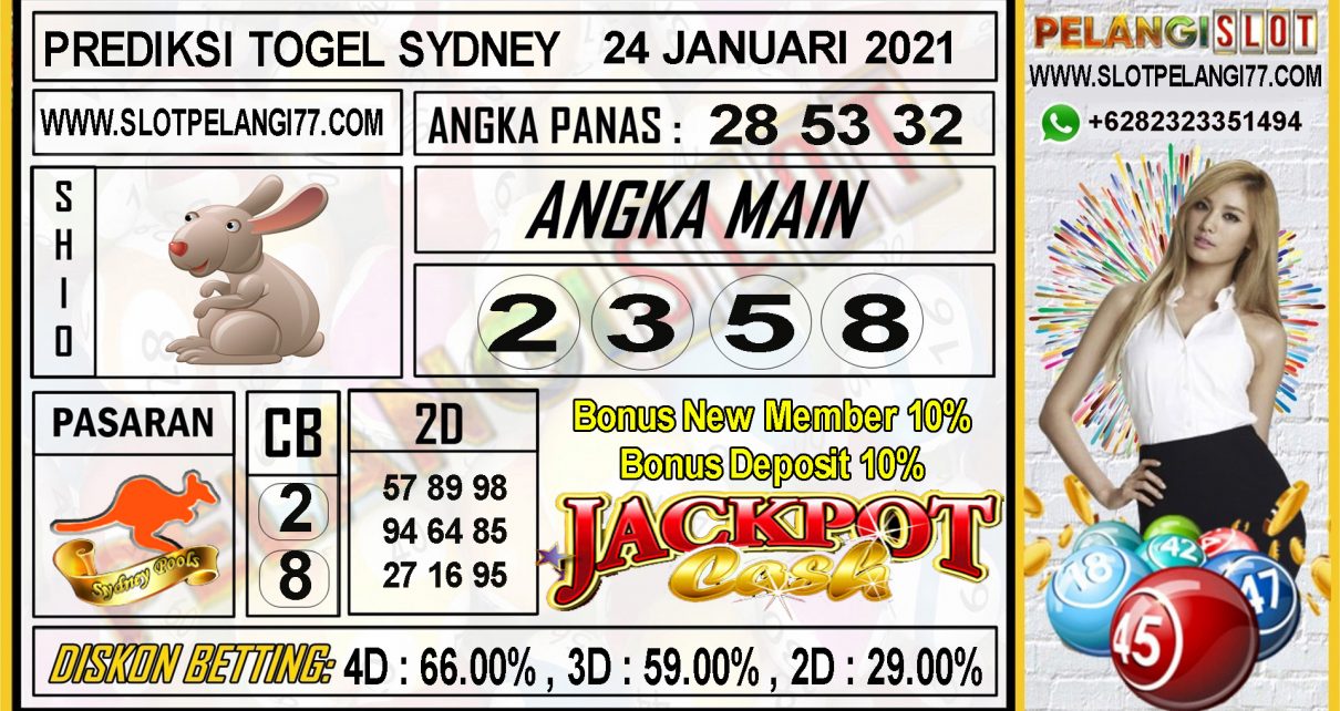 PREDIKSI TOGEL SYDNEY POOLS 24 JANUARI 2021