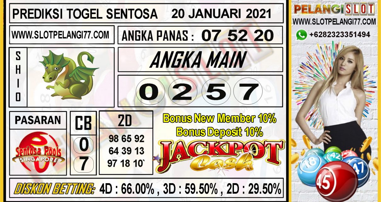 PREDIKSI TOGEL SENTOSA POOLS 20 JANUARI 2021