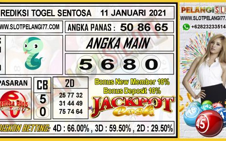 PREDIKSI TOGEL SENTOSA POOLS 11 JANUARI 2021