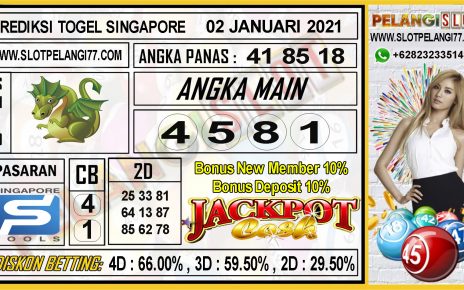 PREDIKSI TOGEL SINGAPORE POOLS 02 JANUARI 2020