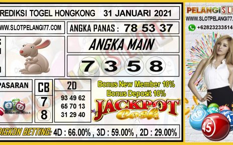 PREDIKSI TOGEL HONGKONG POOLS 31 JANUARI 2021