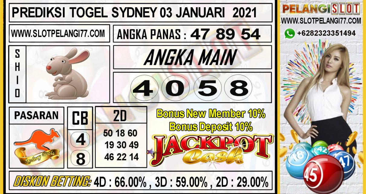 PREDIKSI TOGEL SYDNEY POOLS 03 JANUARI 2021