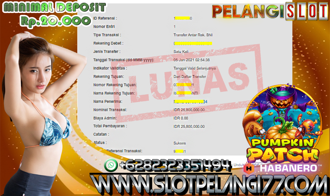 BUKTI KEMENANGAN MEMBER PELANGISLOT 05 JANUARI 2021