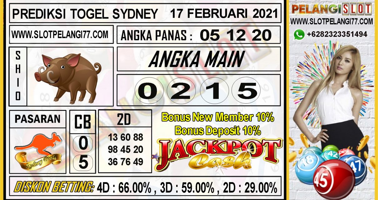 PREDIKSI TOGEL SYDNEY POOLS 17 FEBRUARI 2021