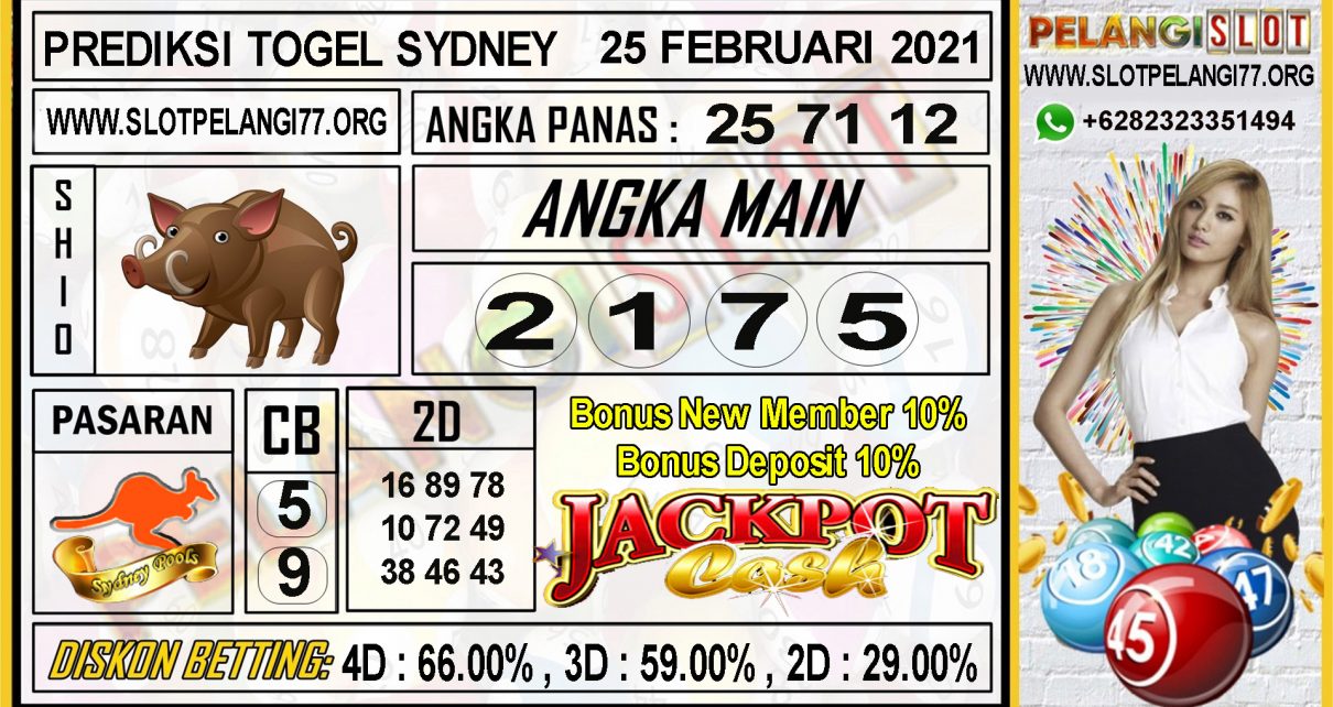 PREDIKSI TOGEL SYDNEY POOLS 25 FEBRUARI 2021