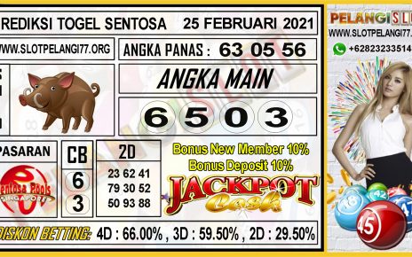 PREDIKSI TOGEL SENTOSA POOLS 25 FEBRUARI 2021