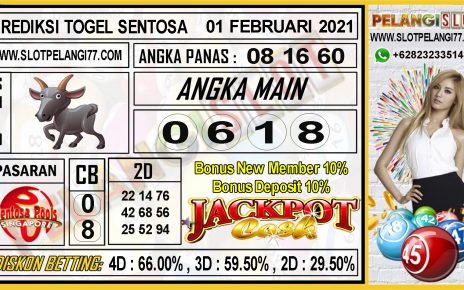 PREDIKSI TOGEL SENTOSA POOLS 01 FEBRUARI 2021