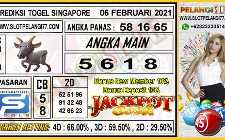 PREDIKSI TOGEL SINGAPORE POOLS 06 FEBRUARI 2021