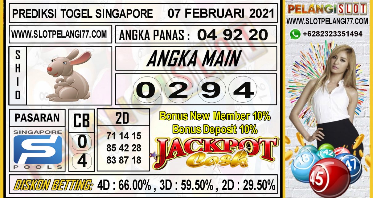 PREDIKSI TOGEL SINGAPORE POOLS 07 FEBRUARI 2021