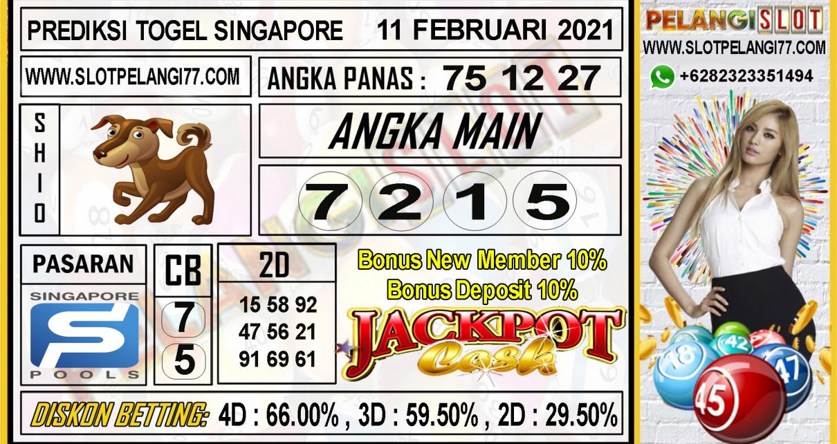 PREDIKSI TOGEL SINGAPORE POOLS 11 FEBRUARI 2021