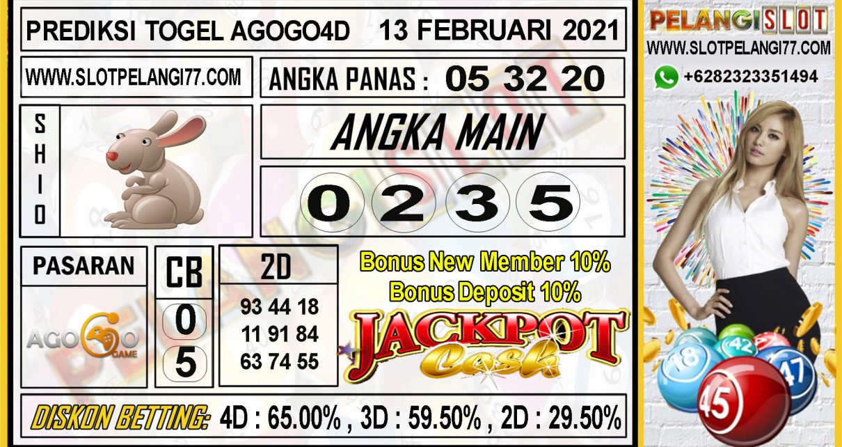 PREDIKSI TOGEL AGOGO4D 13 FEBRUARI 2021