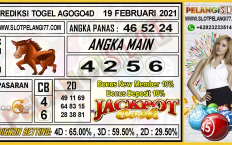 PREDIKSI TOGEL AGOGO4D 19 FEBRUARI 2021