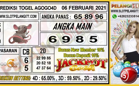 PREDIKSI TOGEL AGOGO4D 06 FEBRUARI 2021