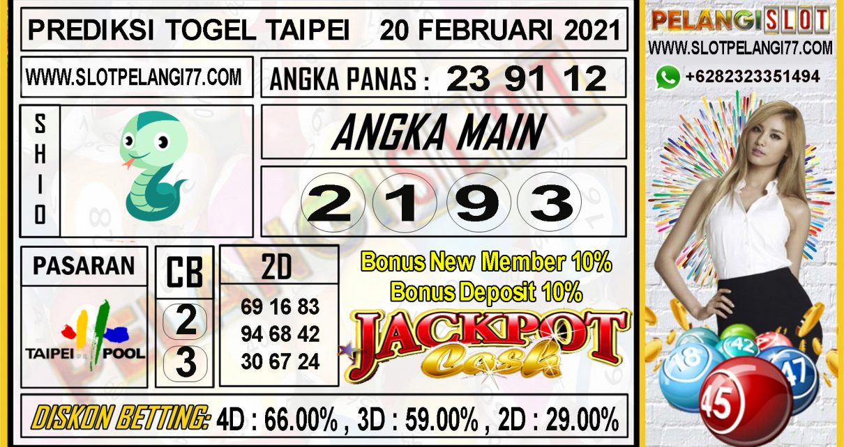 PREDIKSI TOGEL TAIPEI POOLS 20 FEBRUARI 2021