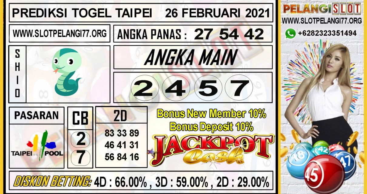 PREDIKSI TOGEL TAIPEI POOLS 26 FEBRUARI 2021