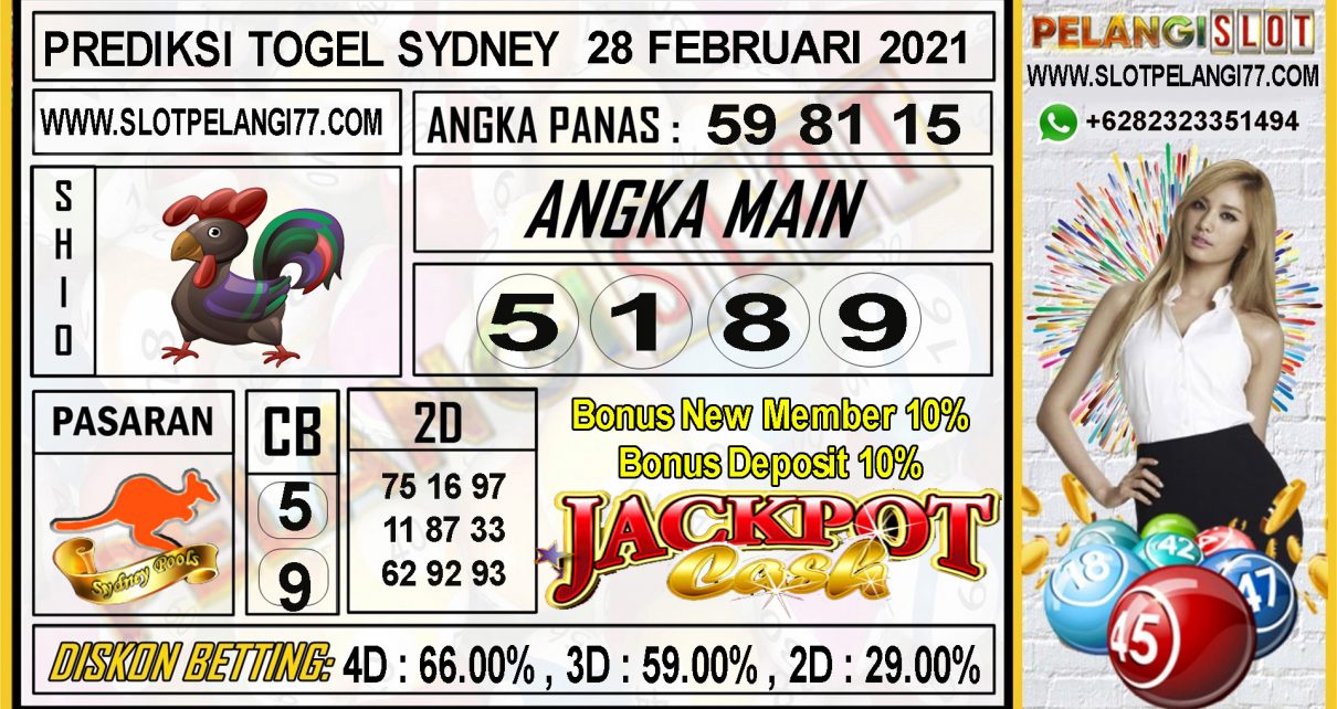 PREDIKSI TOGEL SYDNEY POOLS 28 FEBRUARI 2021