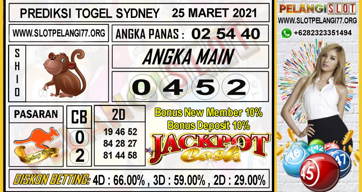 PREDIKSI TOGEL SYDNEY 25 MARET 2021