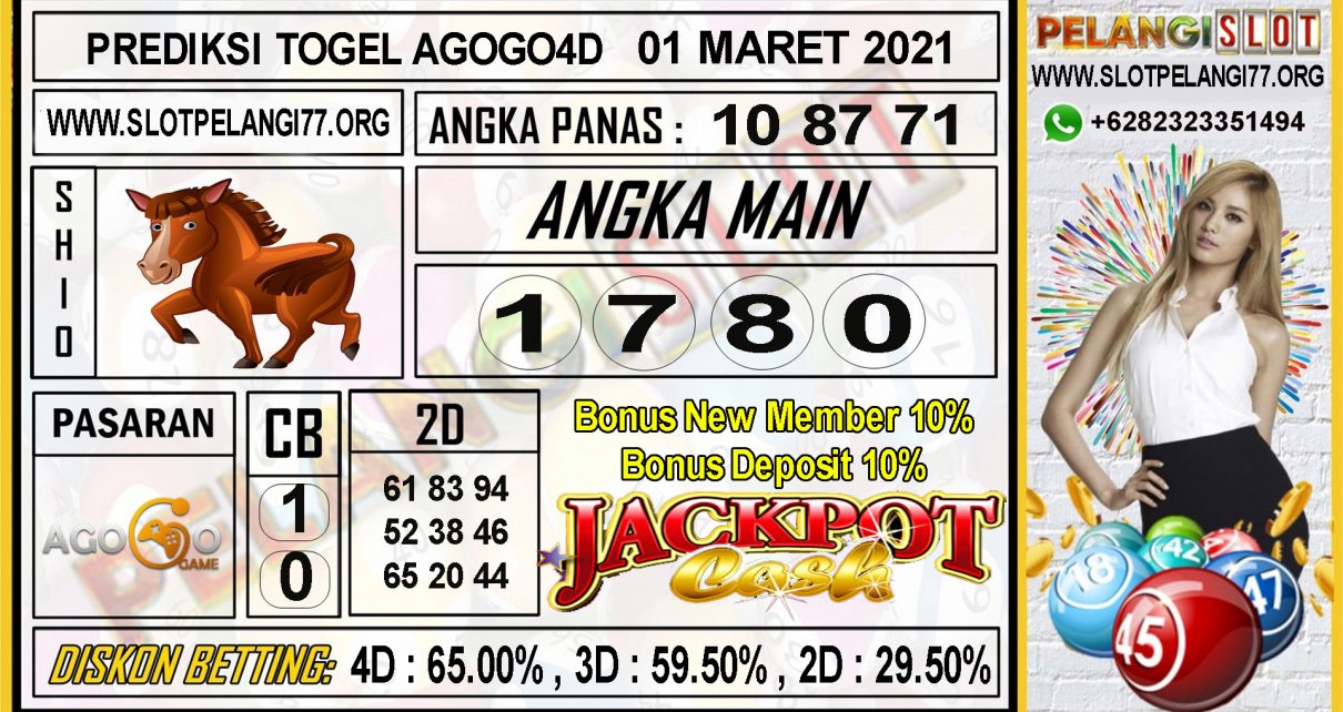 PREDIKSI TOGEL AGOGO4D 01 MARET 2021