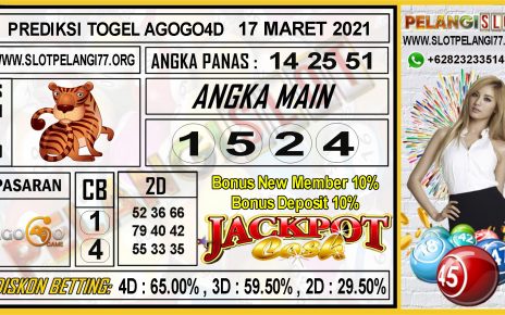 PREDIKSI TOGEL AGOGO4D 17 MARET 2021