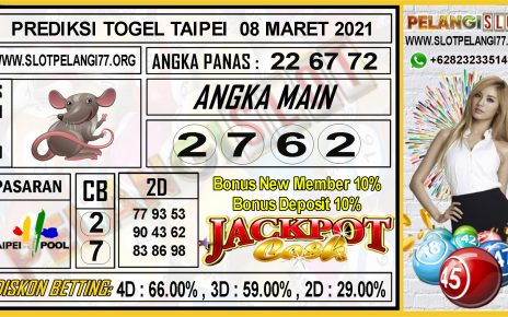 PREDIKSI TOGEL TAIPEI 08 MARET 2021