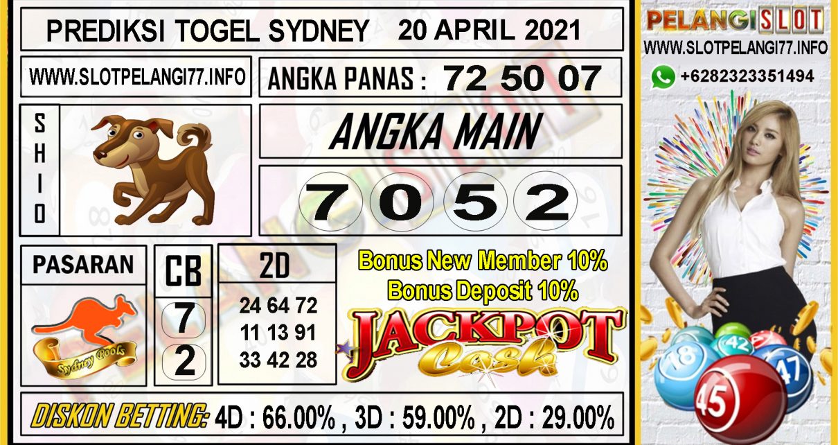 PREDIKSI TOGEL SYDNEY POOLS 20 APRIL 2021