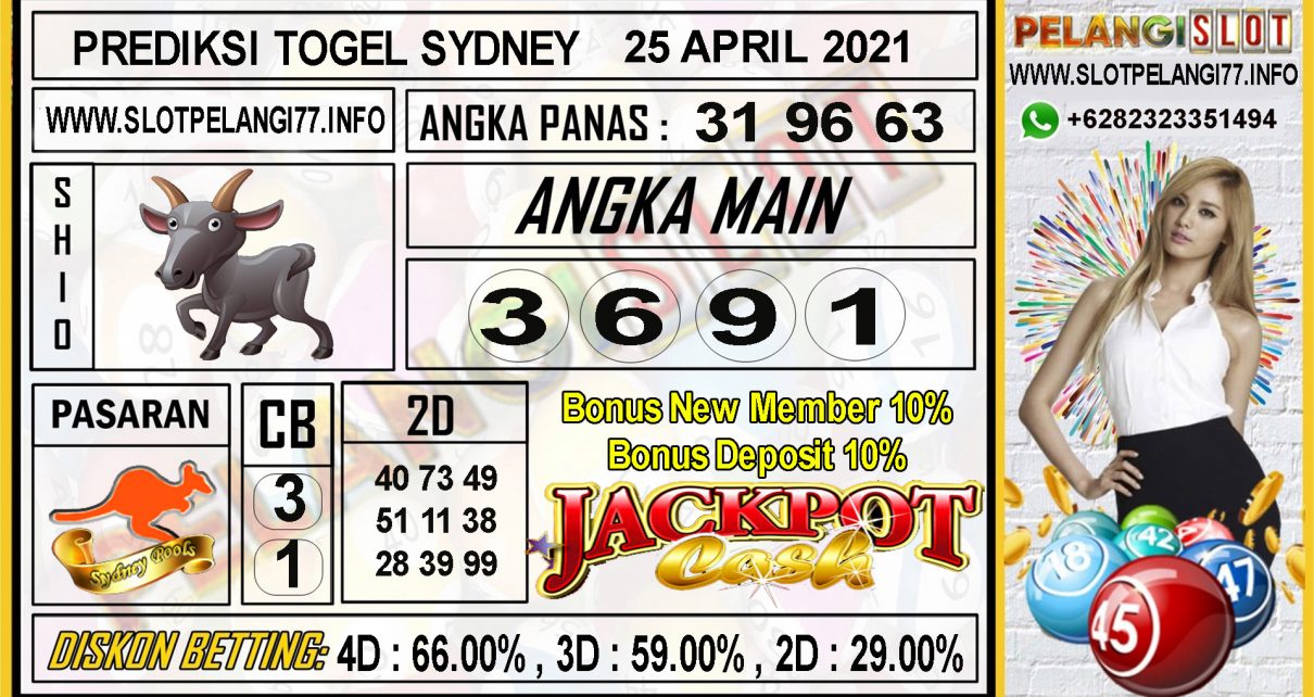 PREDIKSI TOGEL SYDNEY POOLS 25 APRIL 2021