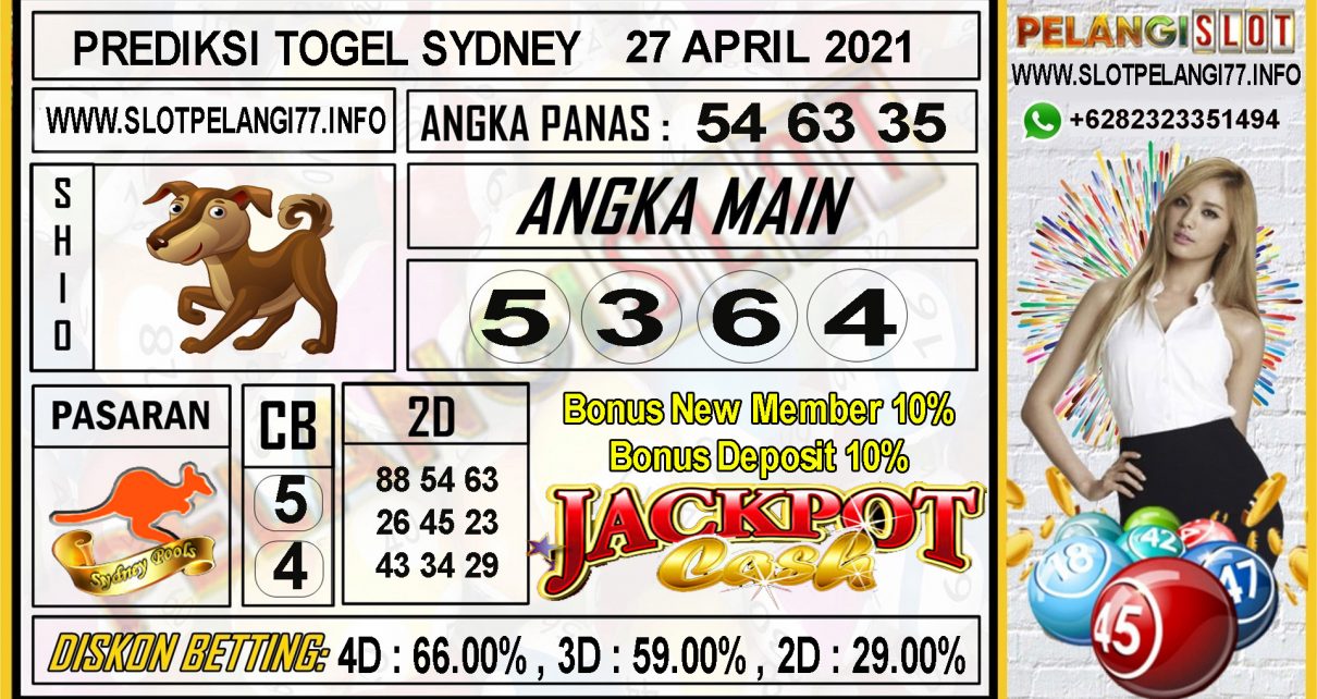 PREDIKSI TOGEL SYDNEY TANGGAL 27 APRIL 2021