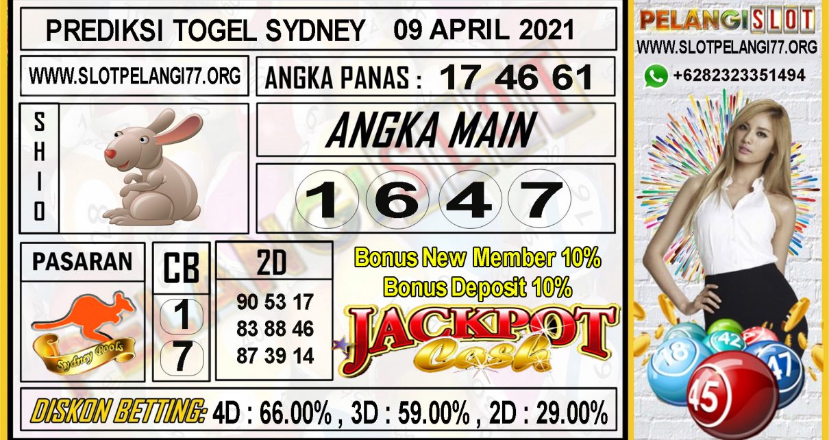 PREDIKSI TOGEL SYDNEY POOLS 09 APRIL 2021