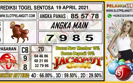 PREDIKSI TOGEL SENTOSA POOLS 19 APRIL 2021