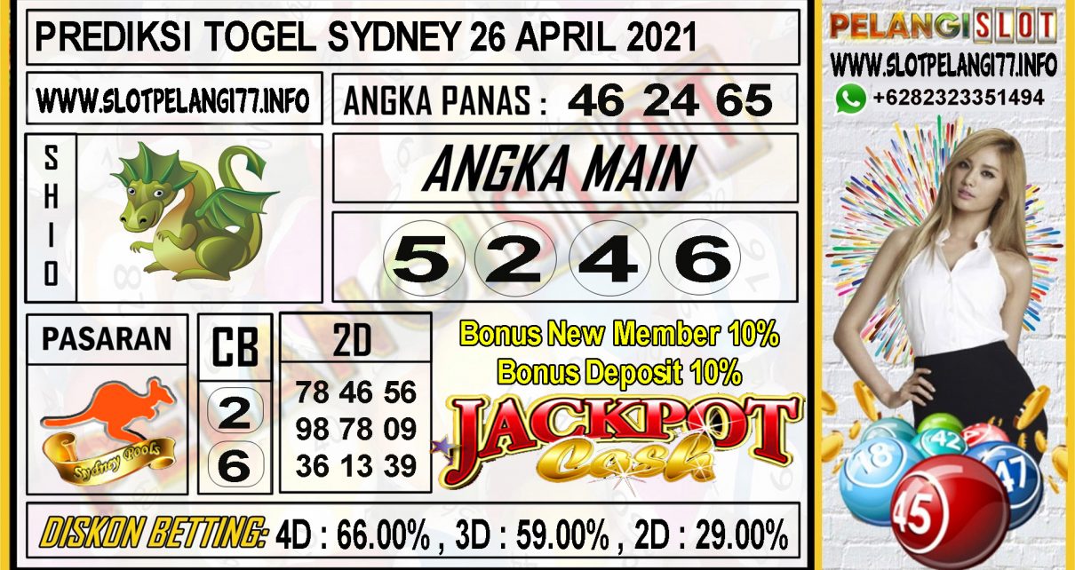 PREDIKSI TOGEL SYDNEY TANGGAL 26 APRIL 2021