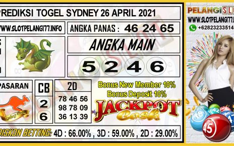 PREDIKSI TOGEL SYDNEY TANGGAL 26 APRIL 2021