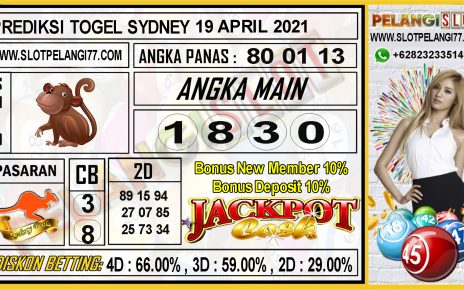 PREDIKSI TOGEL SYDNEY 19 APRIL 2021