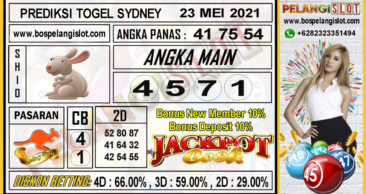 PREDIKSI TOGEL SYDNEY TANGGAL 23 MEI 2021