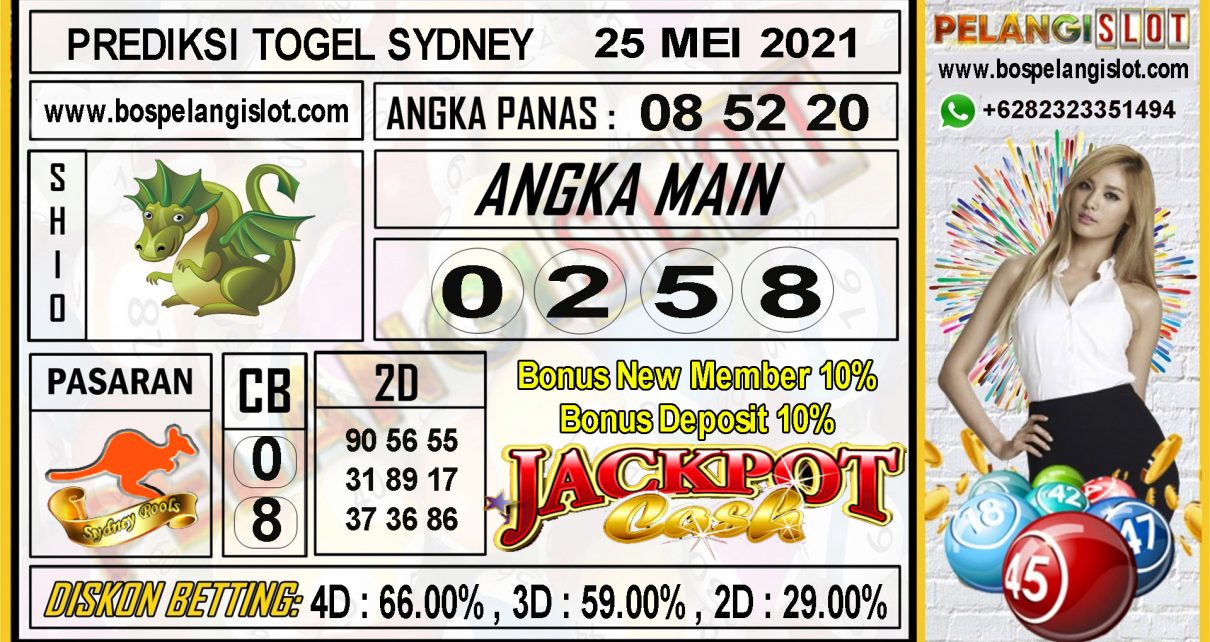 PREDIKSI SYDNEY POOLS TANGGAL 25 MEI 2021