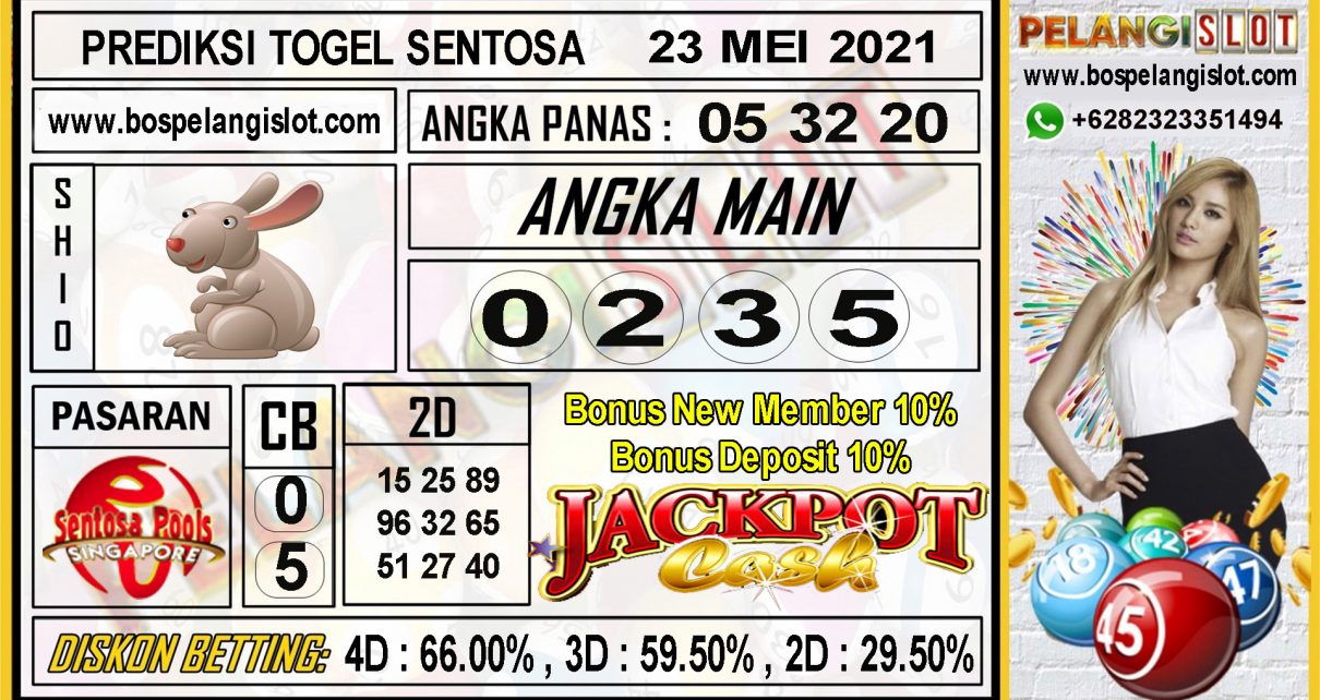 PREDIKSI TOGEL SENTOSA TANGGAL 23 MEI 2021