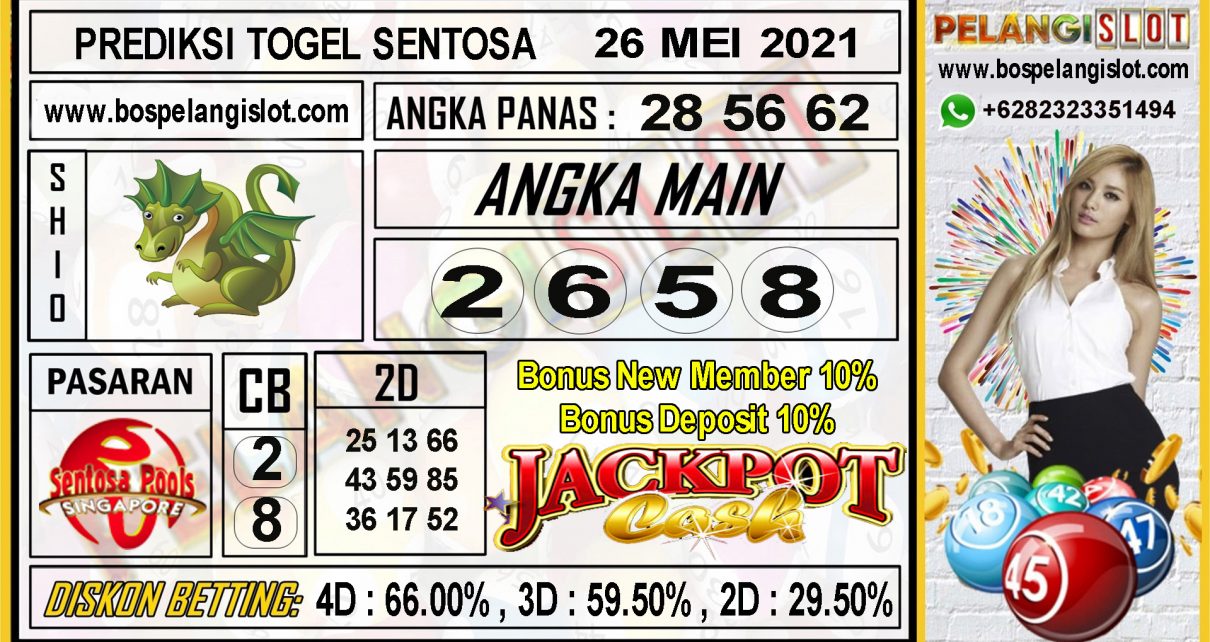 PREDIKSI SENTOSA POOLS TANGGAL 26 MEI 2021