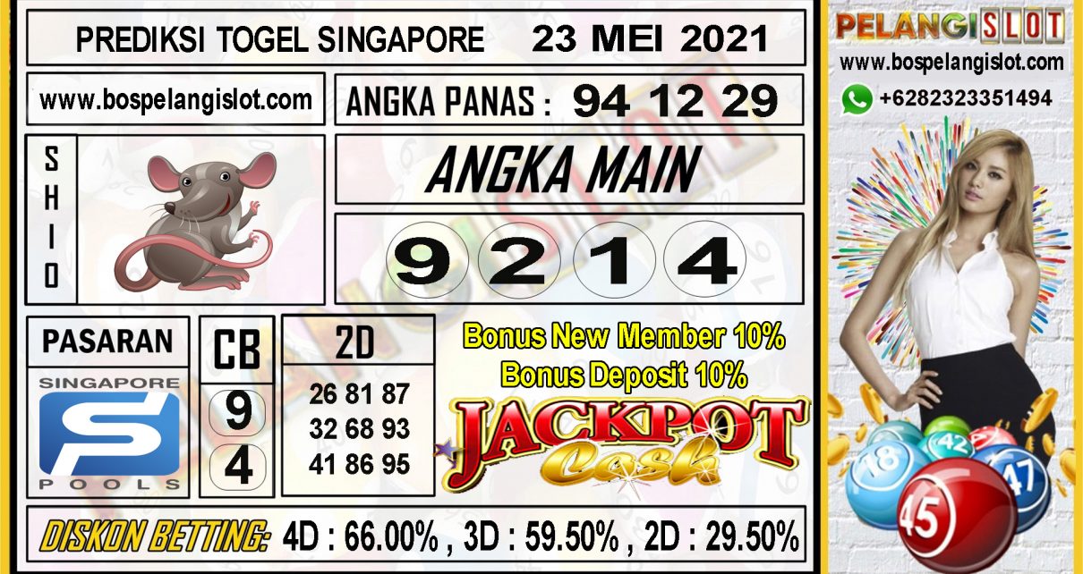 PREDIKSI TOGEL SINGAPORE TANGGAL 23 MEI 2021