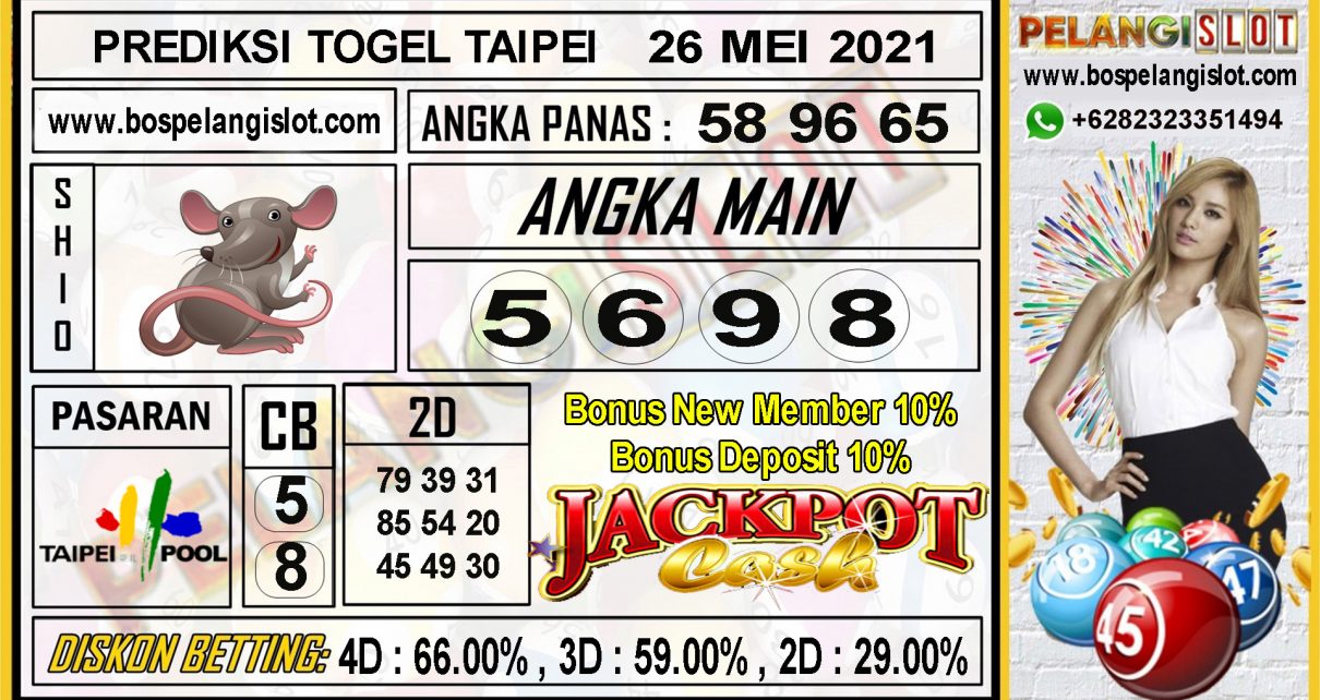 PREDIKSI TAIPEI POOLS TANGGAL 26 MEI 2021