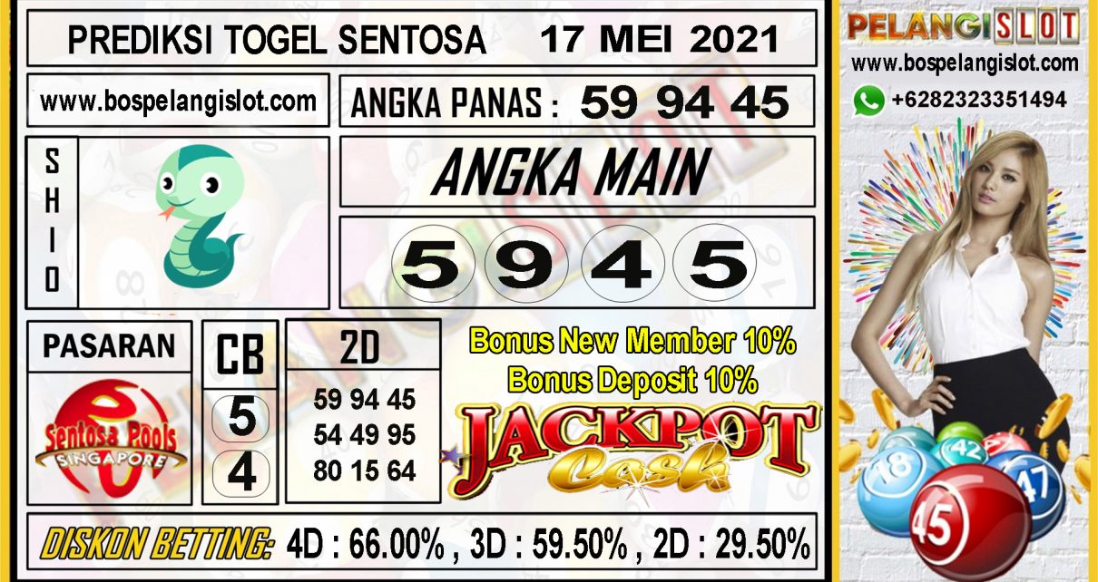 PREDIKSI TOGEL SENTOSA TANGGAL 17 MEI 2021