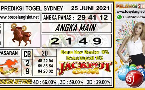 PREDIKSI TOGEL SYDNEY POOLS 25 JUNI 2021