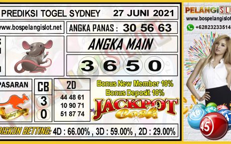 PREDIKSI TOGEL SYDNEY POOLS 27 JUNI 2021