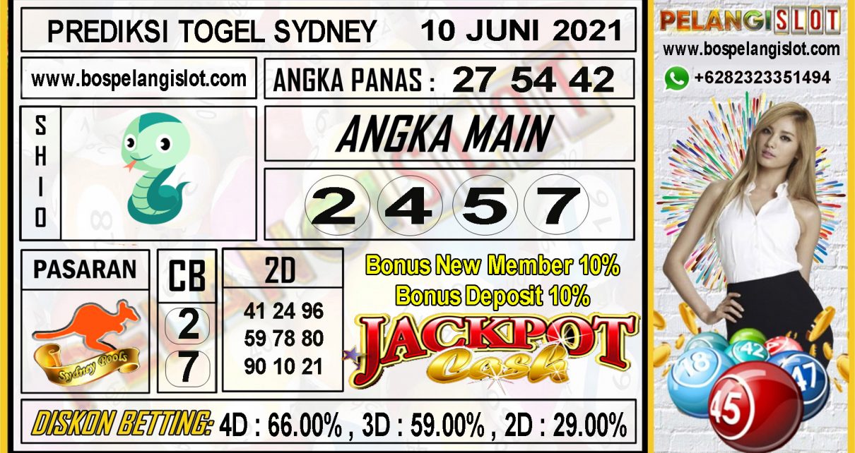 PREDIKSI TOGEL SYDNEY POOLS 10 JUNI 2021