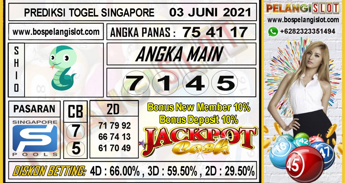 PREDIKSI SINGAPORE POOLS TANGGAL 03 JUNI 2021