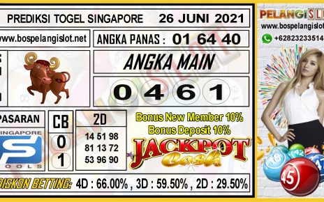 PREDIKSI TOGEL SINGAPORE POOLS 26 JUNI 2021