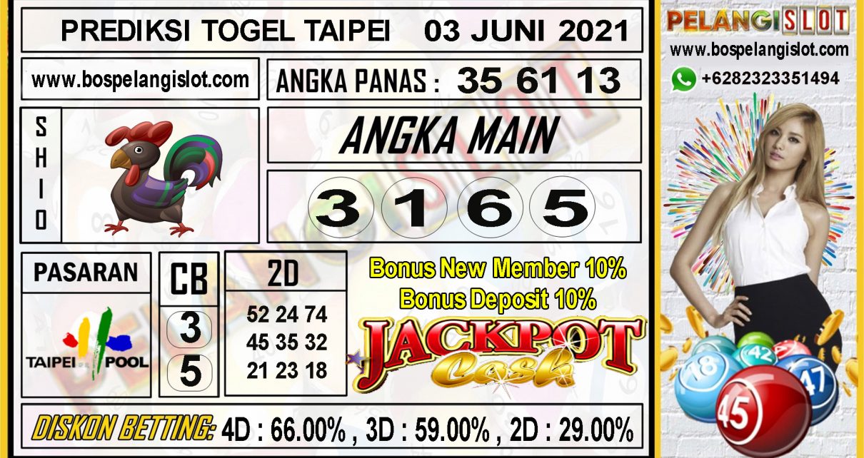 PREDIKSI TAIPEI POOLS TANGGAL 03 JUNI 2021