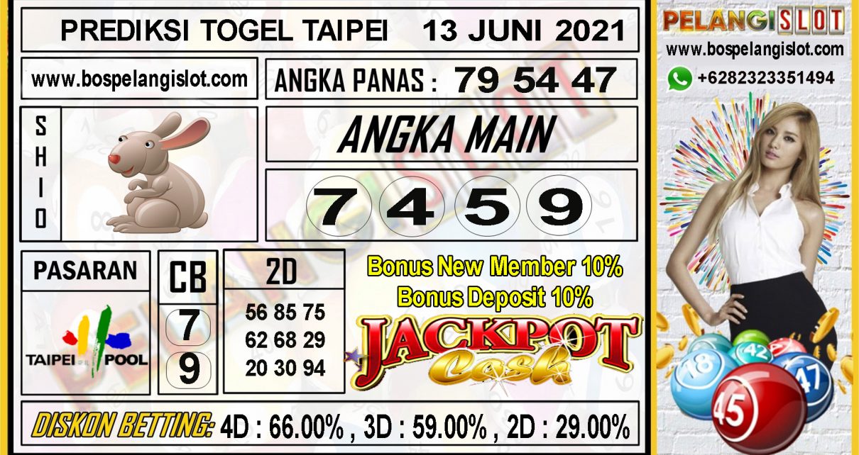 PREDIKSI TOGEL TAIPEI POOLS 13 JUNI 2021