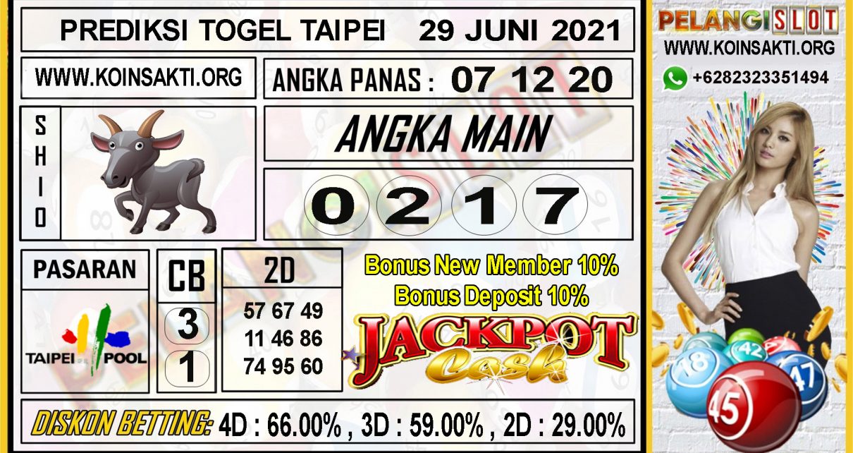 PREDIKSI TOGEL TAIPEI POOLS 29 JUNI 2021