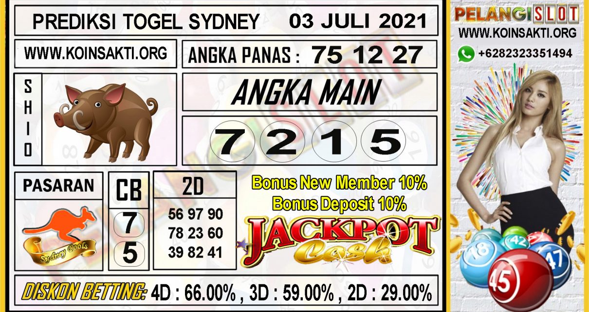 PREDIKSI TOGEL SYDNEY POOLS 03 JULI 2021